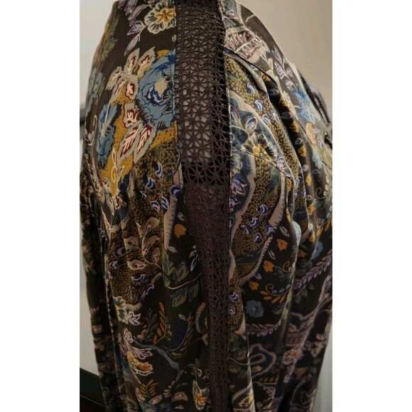 Free People Dress Size L Rain or Shine Floral  Pockets Flowy Baby Doll - Picture 5 of 8